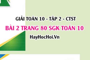 Giải bài 2 trang 80 Toán 10 tập 2 SGK Chân trời sáng tạo